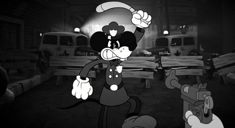 Tükörsima golyózápor fekete-fehérben, befutott a Mouse: P.I. For Hire gépigénye