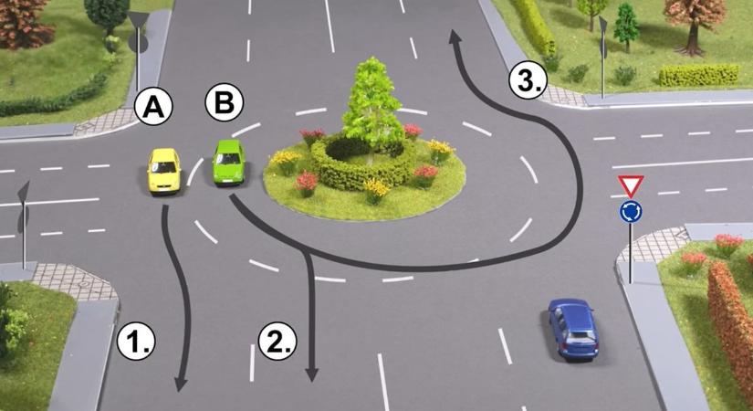 Beugrasztó képes KRESZ-teszt: ez a körforgalom a sofőrök réme