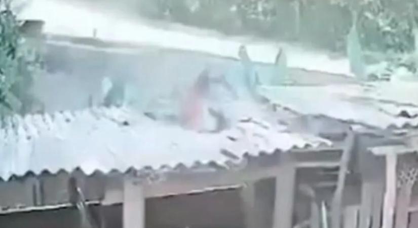 Disznók közé repült az ügyetlen motoros