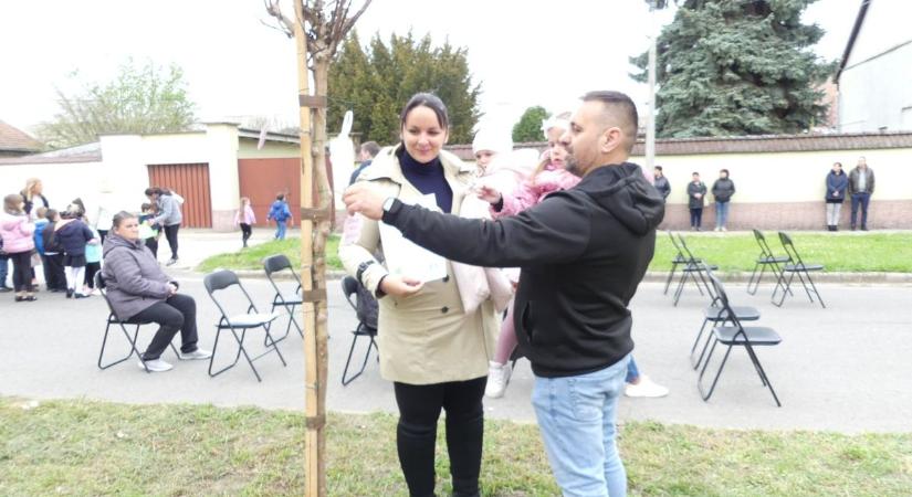 Ünnepi faültetéssel köszöntötték a 2025-ben született gyermekeket Bácsalmáson – fotók