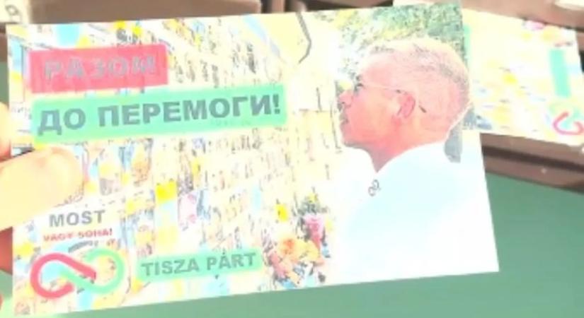 Kárpátalján ukrán szórólapokkal kampányolnak Magyar Péter mellett