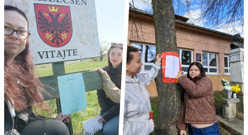 Versposztolás Rimaszécsen és Nemesradnótban képeken