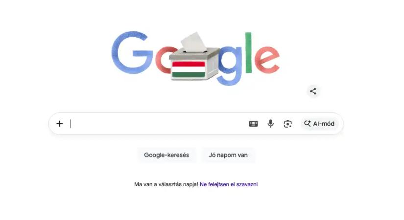 Különleges logóval köszönti a magyar választókat a Google