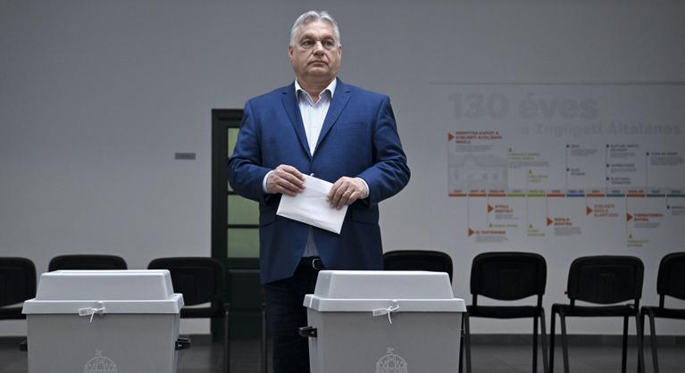 Orbán Viktor, Magyarország miniszterelnöke is leadta a szavazatát