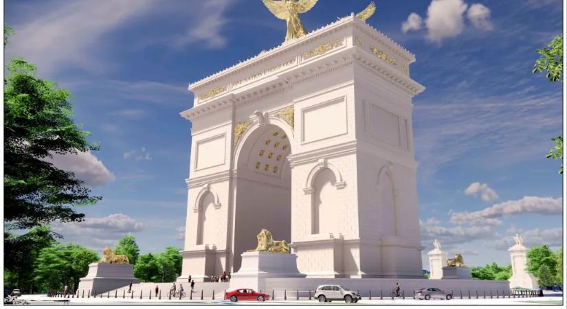 Így fog kinézni Donald Trump aranyozott washingtoni diadalíve