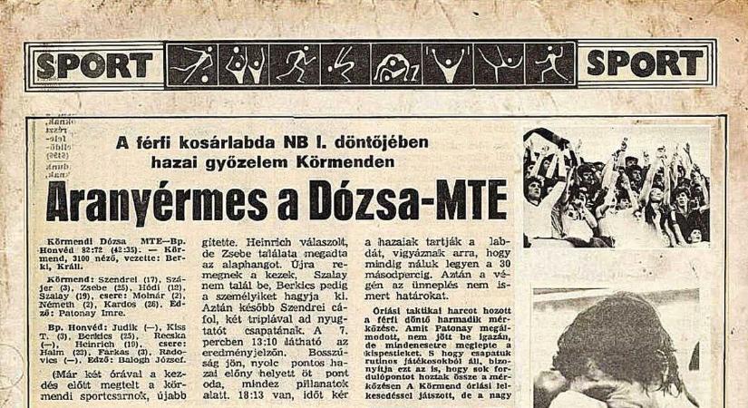 Történelmi arany: 39 éve ünnepelte első bajnoki címét a körmendi kosárcsapat