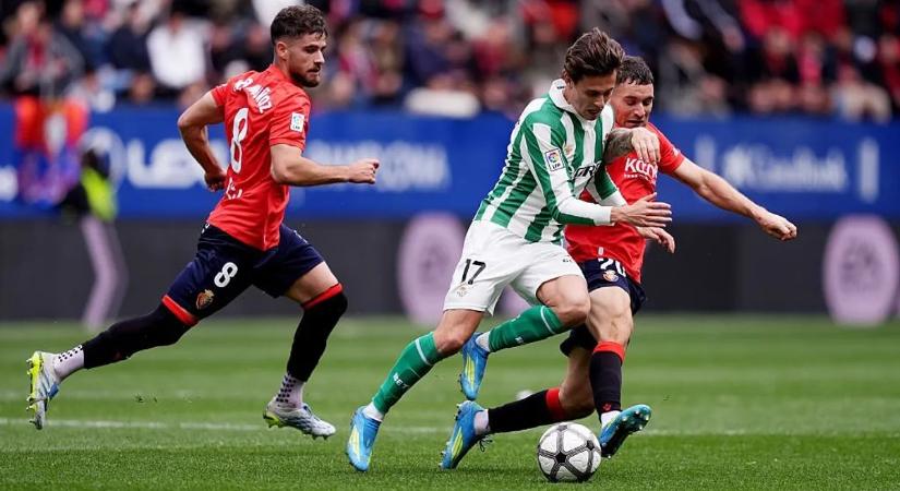 Két pontot Pamplonában hagyott a Betis, előzhet a Celta