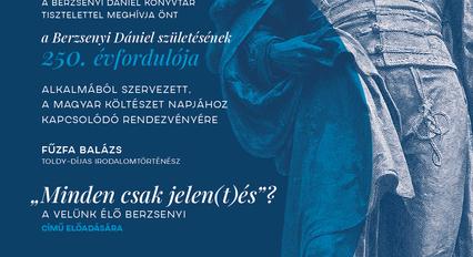 Fűzfa Balázs Berzsenyi-előadása a könyvtárban (ápr. 14.)
