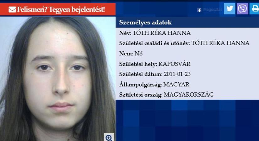 Eltűnt egy 15 éves kaposvári kislány – a rendőrség keresi