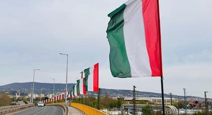 A városvezetés nemzeti színű zászlókkal díszíti fel Pécset