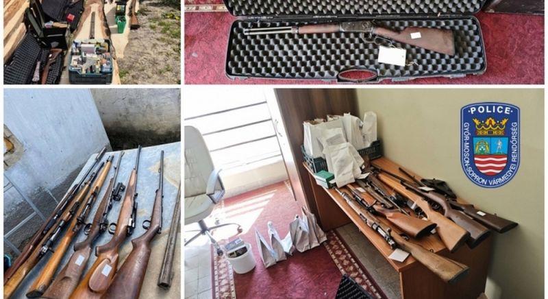 Fegyverarzenálra bukkantak a rendőrök egy győri férfi otthonában