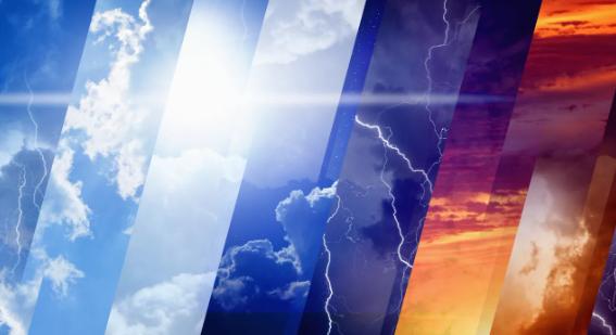 Szeles, fátyolfelhős idő