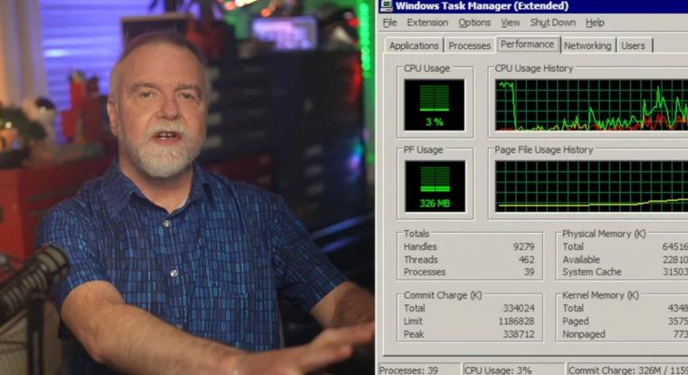 A Windows mostani feladatkezelője 50-szer akkora, mint az eredeti