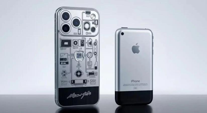 Az első iPhone darabjaival díszített ünnepi iPhone 17 Pro Max jött milliós áron