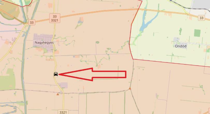 Felborult egy autó Nagyhegyes közelében