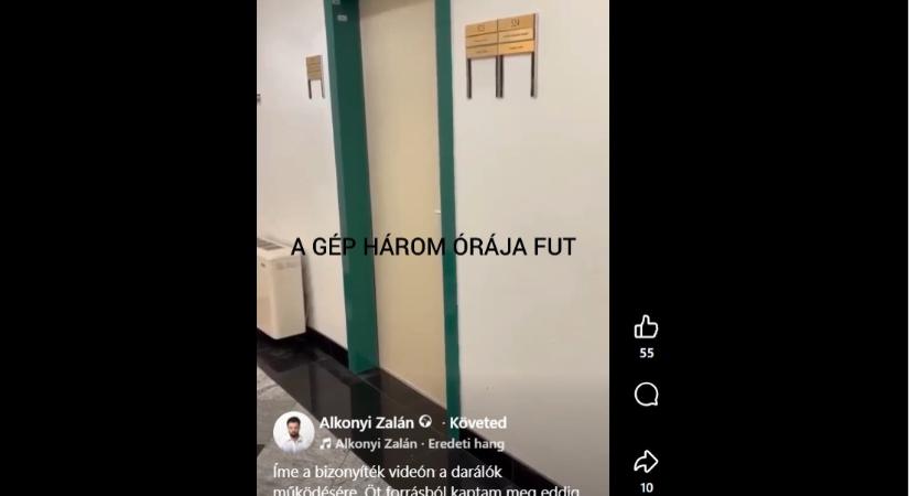 A Külügyminisztériumban zajló iratmegsemmisítésről közölhetett videót egy volt KKM-es munkatárs