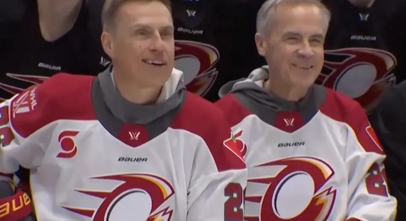 Együtt jéghokizott a kanadai miniszterelnök a finn elnökkel