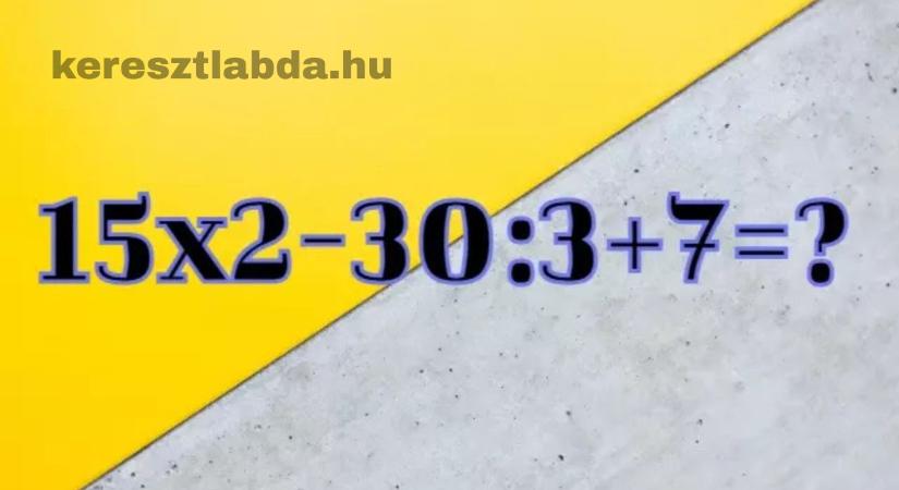 Napi matek feladat: Négy művelet egy sorban, a legtöbben elrontják a sorrendet