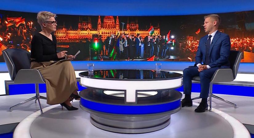 Magyar Péter az M1-en: Nem érzi ezt kellemetlennek szerkesztő asszony?