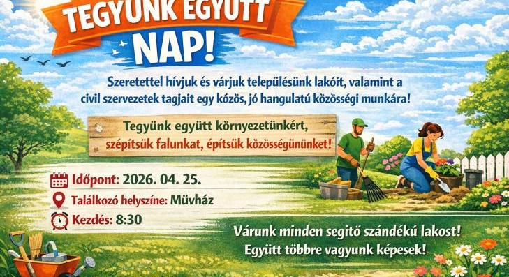Faluszépítő napot tartanak Rózsaszentmártonban 