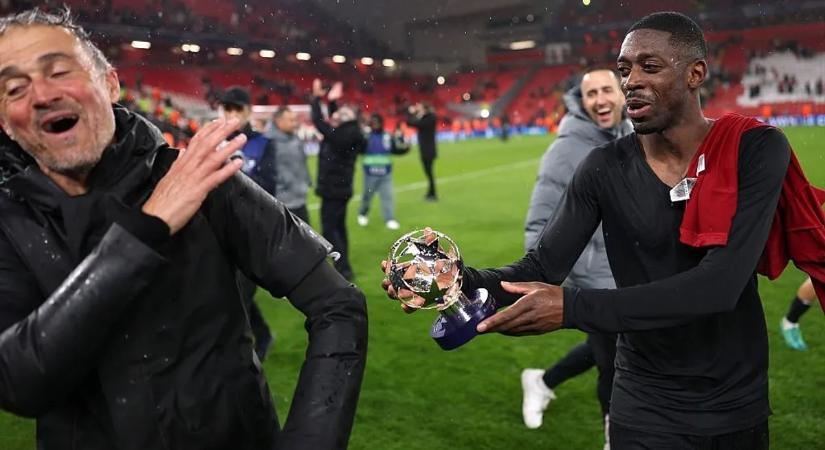 Ousmane Dembélé edzőjének ajánlotta a meccs legjobbjának járó trófeát a Liverpool kiejtése után