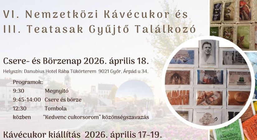 Nemzetközi gyűjtők találkoznak kávécukrok és teatasakok miatt Győrben