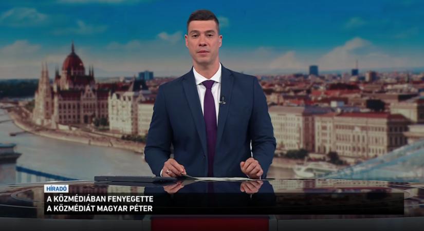 M1 Híradó: A közmédiában fenyegette a közmédiát Magyar Péter