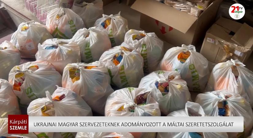 Ukrajnai magyar szervezeteknek adományozott a Máltai Szeretetszolgálat (videó)