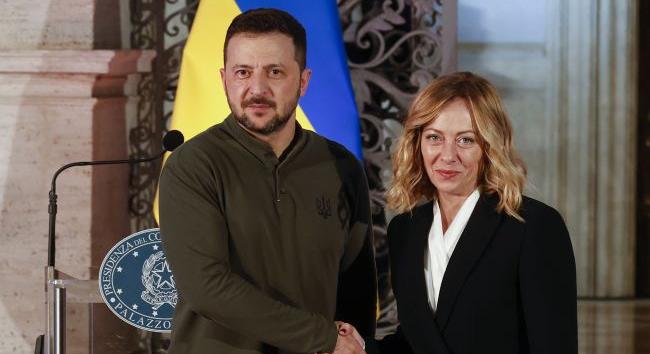 Zelenszkij szerdán Rómába érkezett, és találkozott Giorgia Meloni olasz miniszterelnökkel