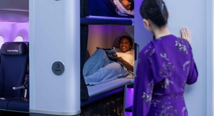 Új részletek az Air New Zealand turista osztályú alvófülkéiről