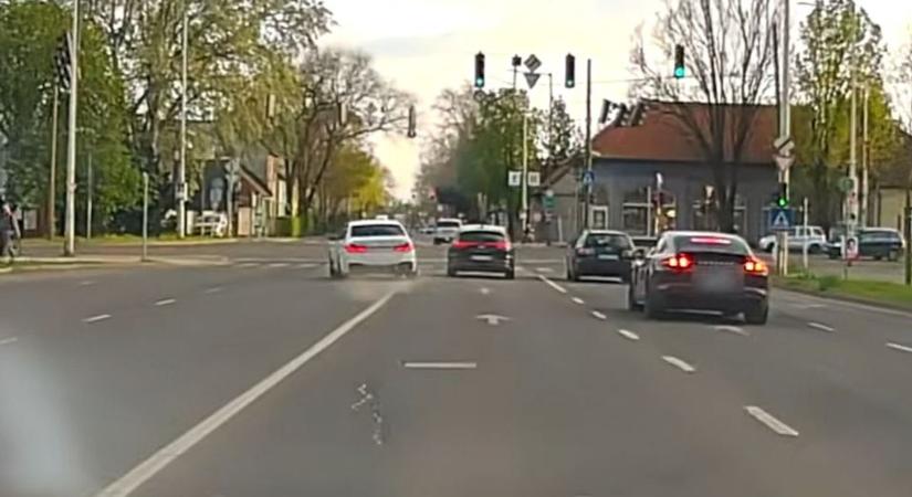 Szolnoki ámokfutás: hajszálon múlt a karambol (VIDEÓ)