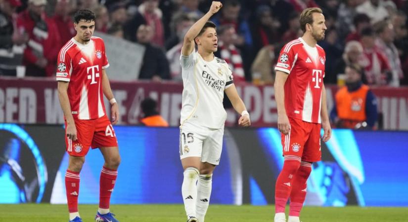 Bajnokok Ligája: gólzáporos meccsen ejtette ki a Bayern a Realt, az Arsenal is az elődöntőben
