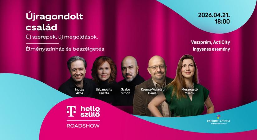 Újragondolt család – Élményszínházzal és szakértő tanácsokkal érkezik az ActiCitybe a Hello Szülő Roadshow