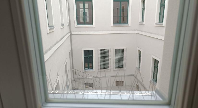 Egyszerű, de hatásos módszer: visszahódították a galamboktól a Szolnoki Törvényszék udvarát