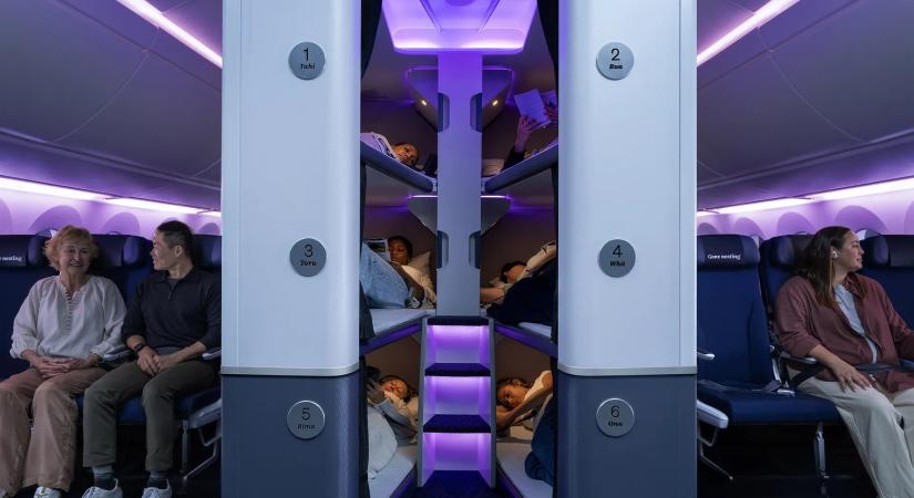 Vége az ülve alvásnak! Alvófülkék érkeznek a turistaosztályra az Air New Zealand járatain