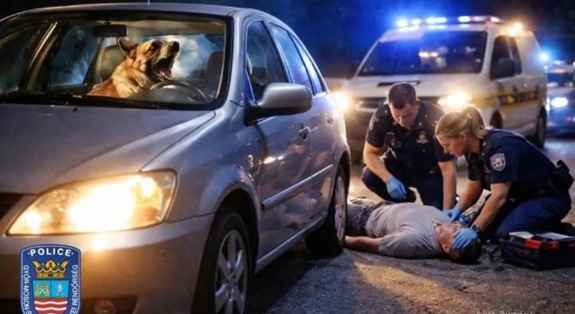 Fényjelekkel hívta fel magára a figyelmet a négylábú hős