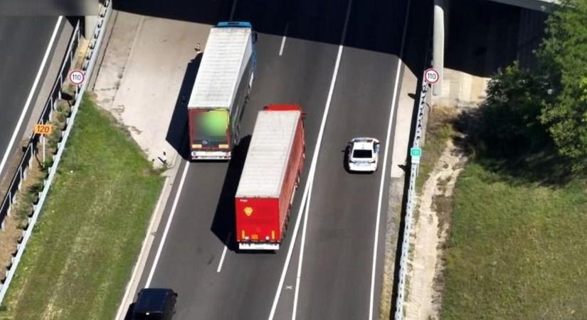 Tizennégy kamionos vehette elő a bukszáját, ezért büntették meg őket az M7-esen