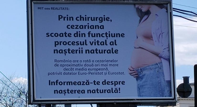 „Ez így nem maradhat” – Vihar a császármetszéses plakátkampány körül