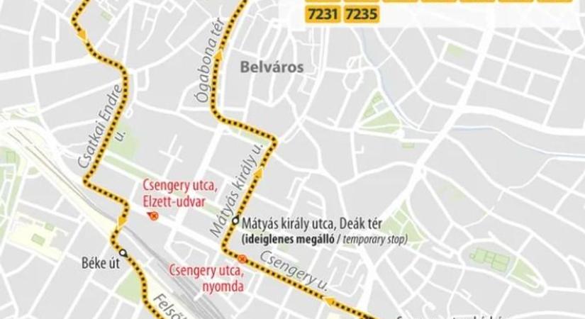 Fontos közlemény - Változik a forgalmi rend a megújuló soproni utcában!