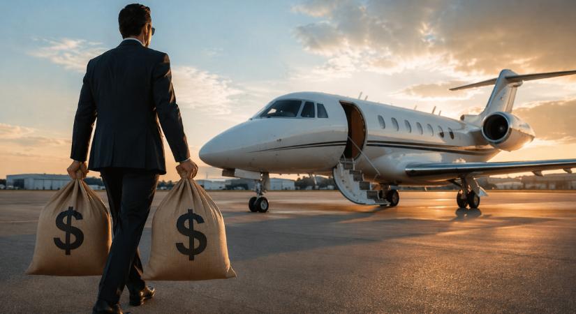 Magánrepülőkkel viszik a vagyont külföldre a NER-es oligarchák
