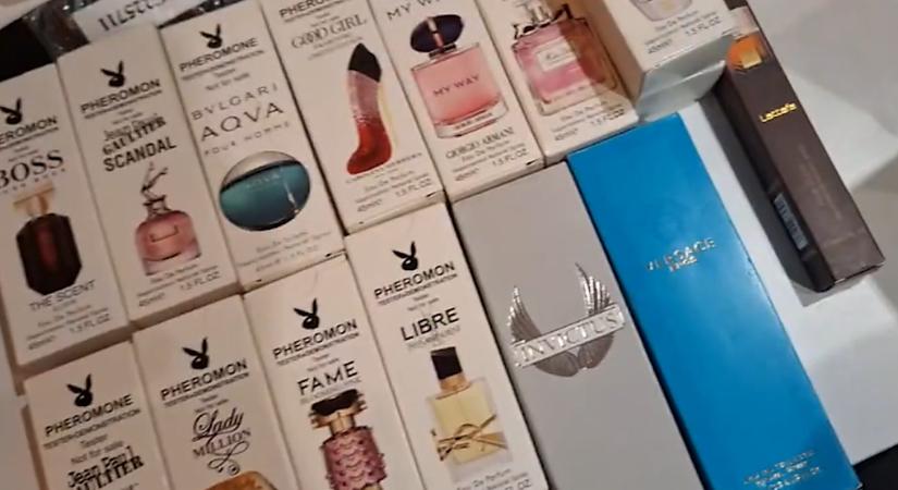 Lebukott a parfümárus, és nem csak az a baj, hogy silány minőségű illatszereket árult – videóval