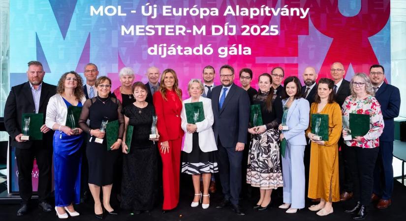 Mesterek nélkül nincs jövő – 18 kitüntetett vette át a MOL – Új Európa Alapítvány Mester-M Díját