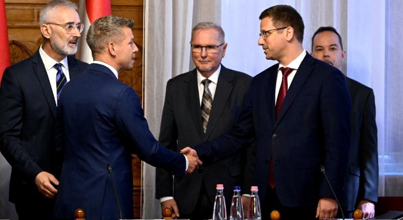 Magyar Péter miniszteri pozíciókról is beszélt egy fontos kézfogás után