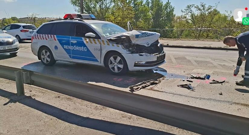 Senki nem számított erre: rendőrautó sodorta el a biciklist a Gubacsi úton
