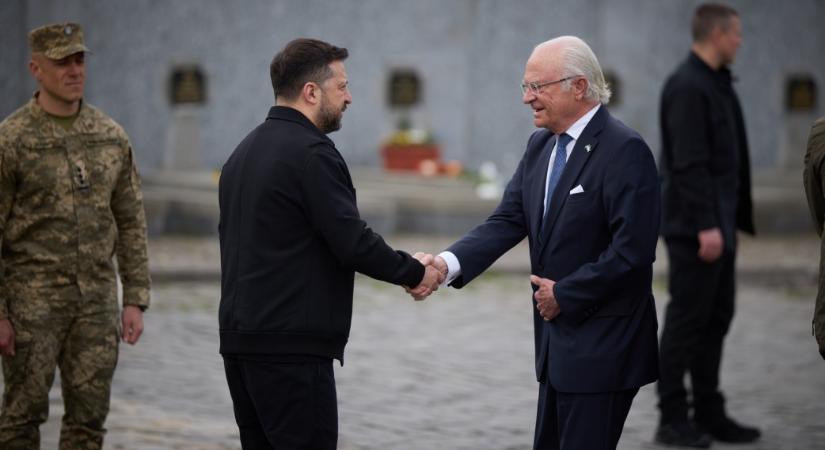 Tizennyolc év után először érkezett bejelentés nélküli látogatásra pénteken Ukrajnába a svéd király