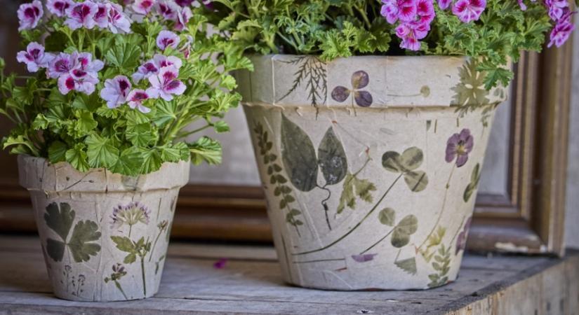 Extra virágcserepek készítése: nosztalgikus hangulatot sugároznak