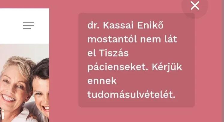 Egy magánklinika honlapján kiírták, hogy a vezető orvos mostantól nem lát el tiszás pácienseket