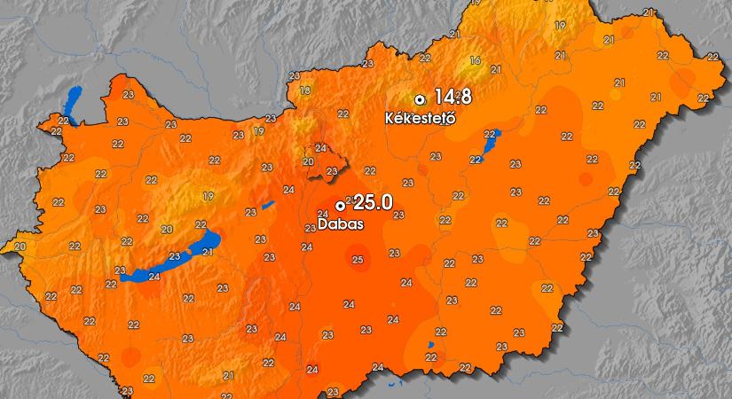 Pénteken volt az év eddigi legmelegebb napja