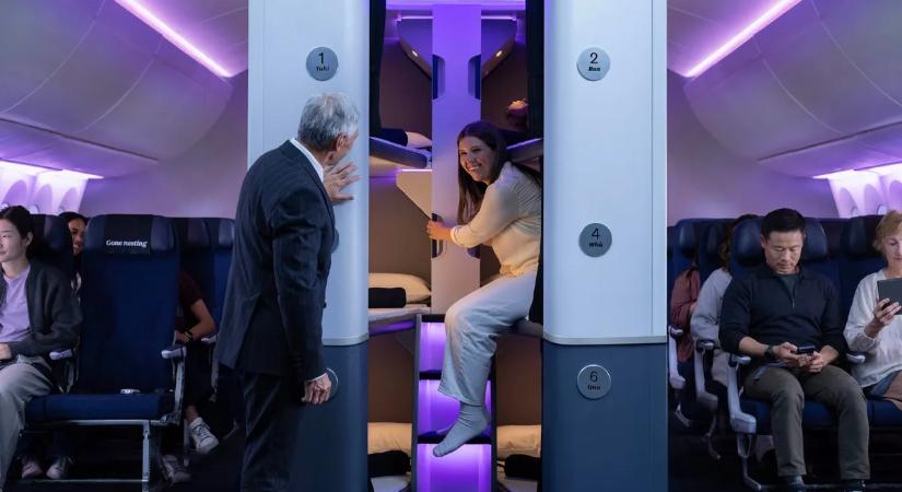 Vége a kényelmetlen repülésnek: hálófülkéket helyeznek a turistaosztályra egy légitársaságnál – fotók