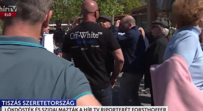 Így bántalmazták a HírTV stábját a tiszások Balatonfüreden
